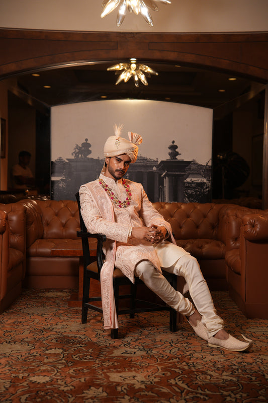 Blush Pink Sherwani