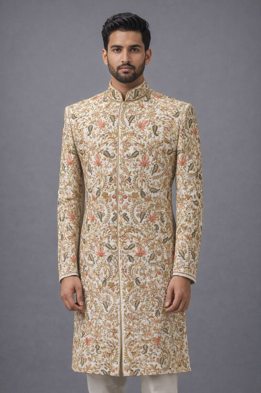 Raw Silk Sherwani