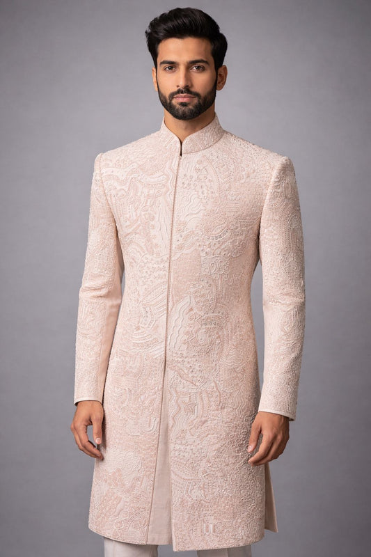 Raw Silk Sherwani